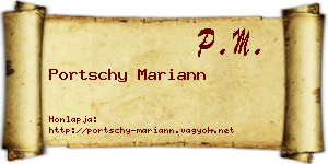 Portschy Mariann névjegykártya